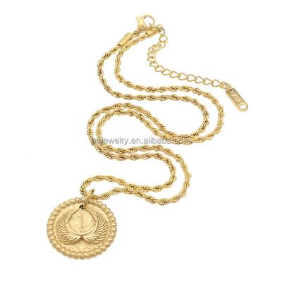 China Trendy New Fashion Trendy Popular 18k Gold Plated Stainless Steel Chain Personalized Necklace Pendant Twisted Jewelry For Women n10 for sale