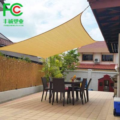 China Outdoor Garden Shading Durable Beige Rectangle Shade Fabric Heavy Duty Shade Sail for sale