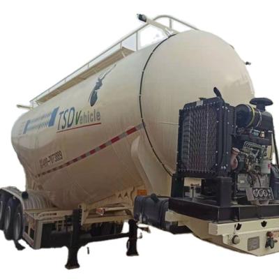 China Truck Trailer 50 CBM Bulk Cement Tank Trailer Fly Ash Tanker Semi Trailer For Sale for sale