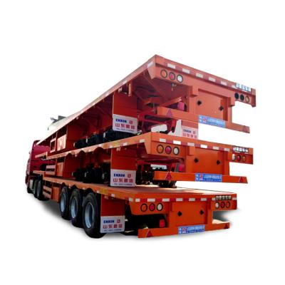 China Flat Bed Trailer 40ft Truck Flat Bed Trailer 20ft Container Flat Bed Semi Trailer Flatbed Truck Trailer for sale