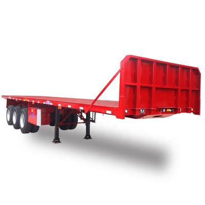 China Cheap price container truck DST flatbed chassis tractor flatbed container truck trailer for sale for sale