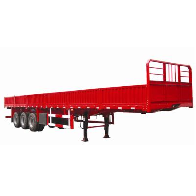 China Hot Sale China Factory Price Truck Trailer 50ton 3 Axles Drop Side Semi Trailer for sale