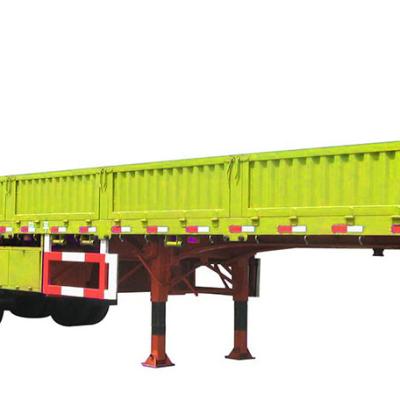 China Hot Sale Truck Trailer Side Wall Bulk Cargo Truck Trailer Drop Side Trailer For Africa Market for sale