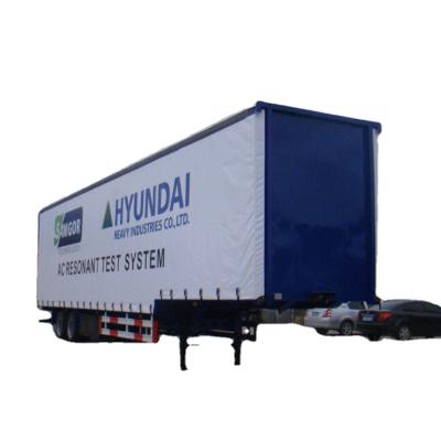 China 2 Tons Axle Truck Trailer 35 Axles Curtain Side Trailer Dry Van Trailer Semi Boxed Trailers for sale