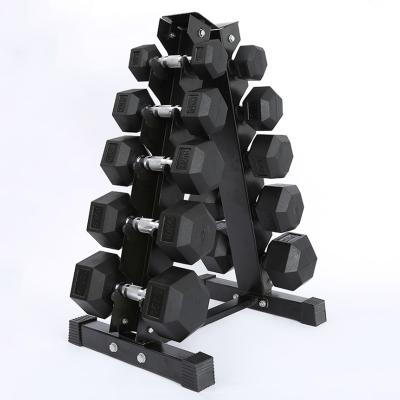 China Home Use Professional Manufacturer Commercial Rubber Coated Dumbbell Set / Home Fitness Hex for sale