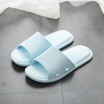 China Fashion trend color home slipper summer toe sandal high quality pure fresh open bath slippers for sale