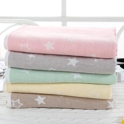 China Wholesale Organic Muslin Fabric Baby Cotton Baby Printed Bamboo Muslin Wrap Blanket for sale