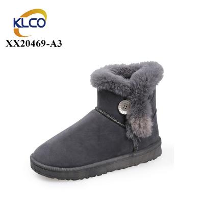 China Women's Gray Snow Boots Comfortable Rutabaga Shoes Winter 2022 Light High Quality Girl Ladies Shoes Warm Black Pink Boot for sale