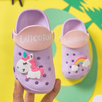 China Wholesale Breathable Kids Garden Shoes EVA Unicorn Clogs Children Summer Sandals Cute for sale