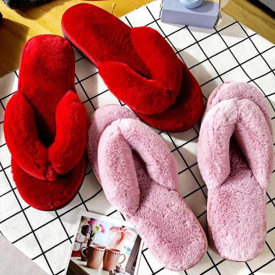 China Cheap Custom Made Fluffy Women's Spa Slippers Bedroom Flip Flops Indoor Shoes Anti-Slippery Slipper for sale