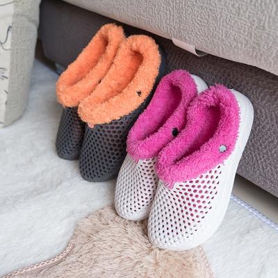 China Fashion trend women warm slippers indoor non-slip men's cotton shoes household plush outdoor slipper for sale