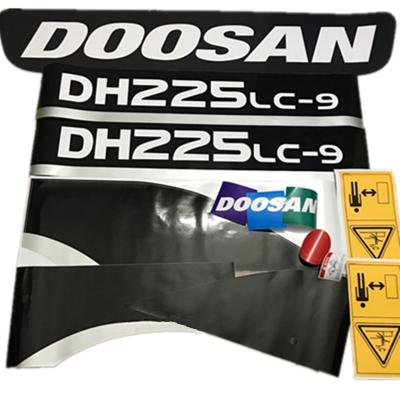 China Garment shops Doosan excavator sticker dx60 DX300 dh150 dh225 dh300 dh370-7 body sticker for sale