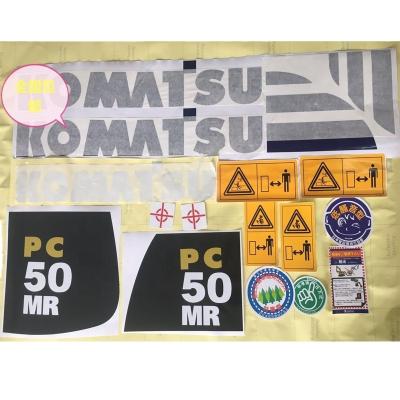 China Garment Shops Komatsu Excavator Sticker PC20 30mr 55mr 78us 78uu Body Decoration for sale