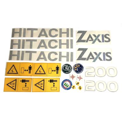 China Building Material Stores Excavator Accessories Zax 70 ZAX120 ZAX200 ZAX230 ZAX270 ZAX330 ZAX400 ZAX470-3 -6 Excavator Whole Car Body Sticker for sale