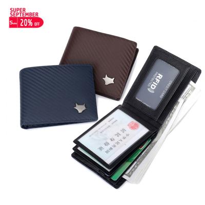 China Slim Custom RFID Rfid Card Wallet For Men Bifold Genuine Leather Wallets for sale