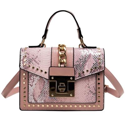 China Other Luxury Designer Lock Snakeskin Purse Ladies Messenger Purses And Handbags Cross Shoulder - Body Women Handbags for sale