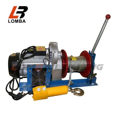 China 220v Mini Electric Wire Rope Hoist Electric Wire Rope Hoist Electric Winch With Clutch for sale