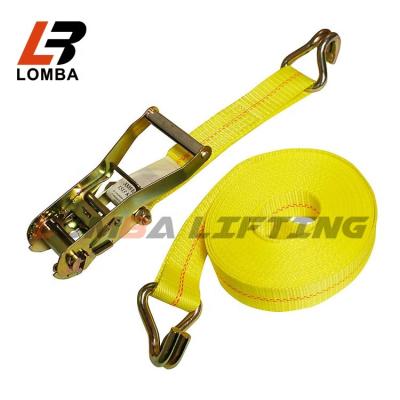 China Tie down heavy duty cargo ratchet straps with aluminum handle, moving appliances, lawn equipment, motorcycle in a truck for sale