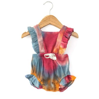 China 2021 New Design Toddler Girls Bubble Ruffle Breathble Short Tank Romper High Quality Comfortable Baby Rompers Sleeveless for sale