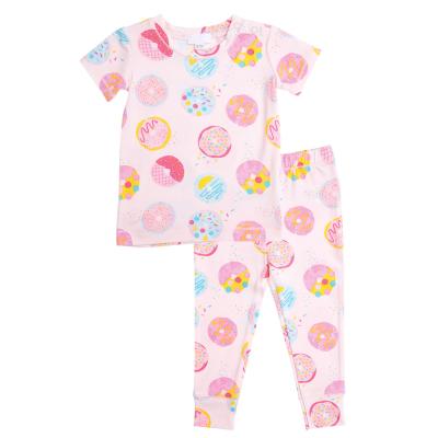 China New fashion girls 95%bamboo 5%spandex antibacterial newborn sleepwear pajamas set for infant kids toddler pajamas for sale