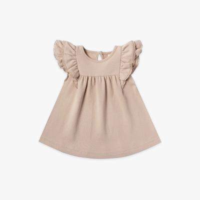 China High quality anti-static spring solid color cotton organnic float dresses lovely skirt for baby for sale