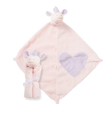 China Super Soft Flannel Fleece Anti-pilling Unicorn Baby Animal Safety Blanket As Plush Toddler Toys for sale