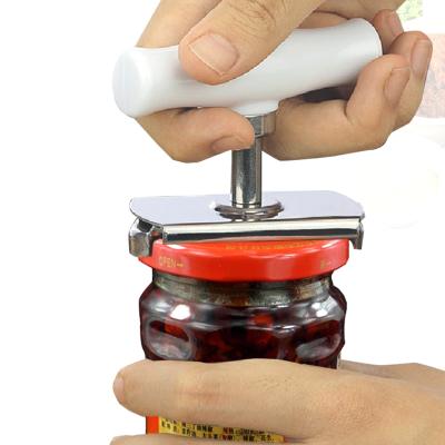 China Adjustable Stocked Stainless Steel Can Opener Jar Opener Twist Off Can Lid Remover Tin Cap Open Tool for sale