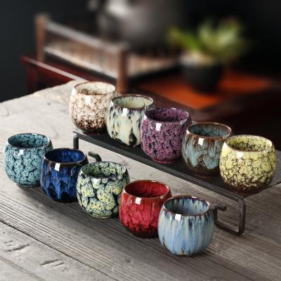 China Wholesale Chinese Ceramic Tea Cup Crack Luster Tea Cup Eco Gift Wine Mug KLTC0806 for sale