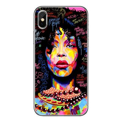 China Cell Phone Protector Custom TPU Melanin Poppin Black Girl Cute Soft Magic For Apple Samsung Huawei Phone Case for sale