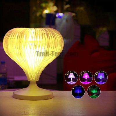 China USB Deforming Color Changing USB Desk Lamp Rechargeable LED Table Lamp, Folding Night Paper Light, Bedroom Party Bedside Lamp for sale