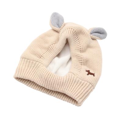 China Warm And Windproof Autumn And Winter Knitted Cute Dog Cat Headwear Pet Soft Hat Warm And Windproof Hat for sale