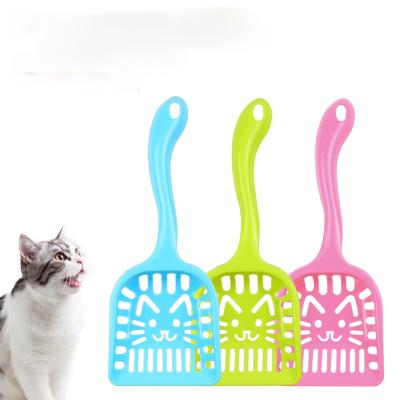 China Plastic Cute Sustainable Cartoon Pet Cat Litter Scoop Shovel Pets Tools Pets Scooper Cleaning Poop for sale