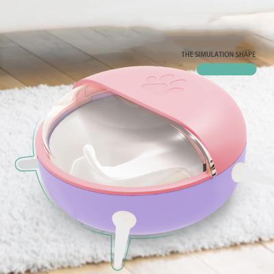 China New Viable Doggie Cat Bubble Milk Bowl Puppy Care Milk Feeder 4 Silicone Nipples ABS Pet Feeder Bowl for sale