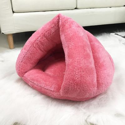 China Travel High Deep Sleep Pet Bed Cat Dog Bed Nest Removable Cat Triangle Nest for sale