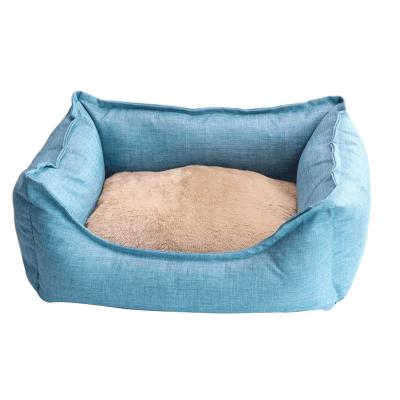 China Winter Shape Large Size Viable Pet Kennel Square Pet Bed Bite And Dirt Resistant Comfortable Warm Bed For Dogs And Cats for sale