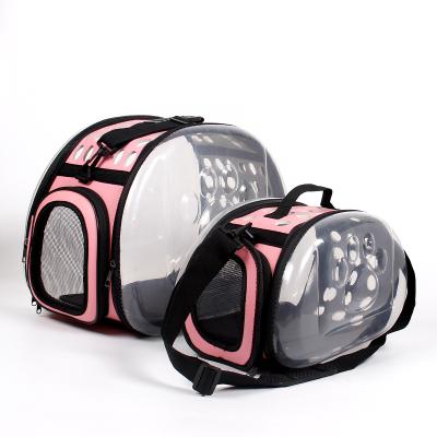 China Viable Fashionable Transparent Backpack For Pet Outdoor Portable Breathable Pet Bag for sale