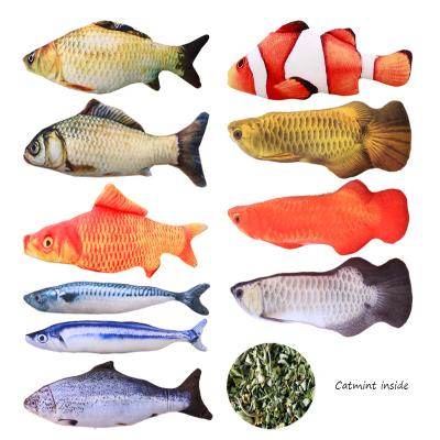 China Multi Viable Style Fish Pet Toy Floppy Fish Animal Toy Float Fish Catnip Toys For Cat for sale