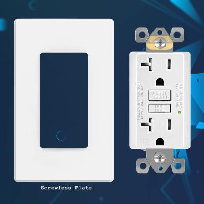 China GW 20A 125V USA Duplex TR WR Outlet Receptacle Gfci American Standard Gfci Self Test Plug for sale