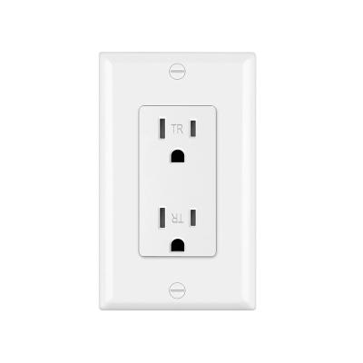 China US Standard Easy Installation Tamper Easy Installation Duplex Decorator Duplex Electrical Outlet 15A 125V 60hz Heavy Duty Electrical Outlet for sale