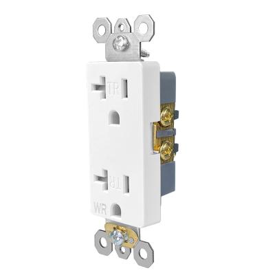 China Easy Installation DW20 American Standard Wall Outlet Electrical Receptacle With TR WR for sale