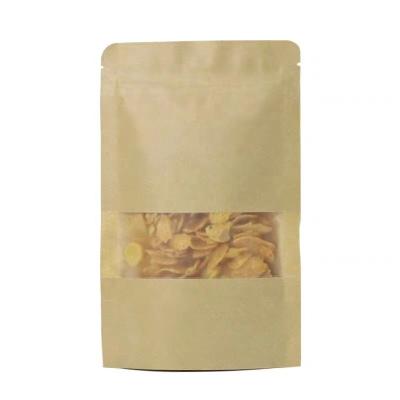 China Moisture Proof Recyclable Paper Packaging Bags Kraft Paper Pouch Paper Bags With Your Own Logo Product for sale