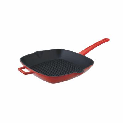 China Sustainable Kitchen Cooking Iron No Stickenameled Pan Cast Iron Roasting 3 In 1 Grill Pan Barbecue Grill for sale