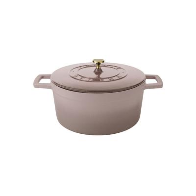 China 2022 Hotter Home Used Newcomer Food Sustainable Casserole Round Creative Enamel Pot Casserole for sale