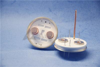 중국 95% 알루미나 세라믹 하우징, Cu 스터드와 납땜 세라믹과 코바르 - 금속 납땜 콘택터 판매용