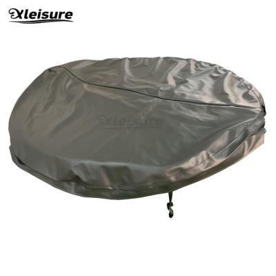 China spa hot tub vinyl leather cover skin round lid for heated wooden tub  without foams for hot tub whirlpool zu verkaufen