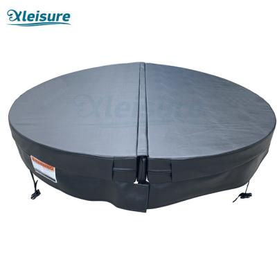 China Openlucht Waterproof Hot Tub Spa Dekking voor de Ronde Ton van de Leer Openluchtdraaikolk voor Massage Spa Te koop