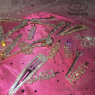 China wholesale custom hair pins bling newest women fancy hair pins hot girl hair clips hair accessories for sale