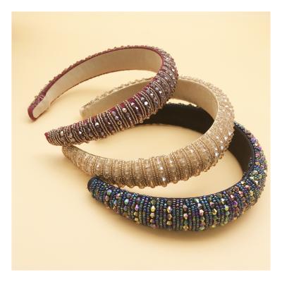 China Fashional Pretty Lady Tiaras Designer Vendor Crystal Headband Wholesale Hairband Bling Hairbands for sale