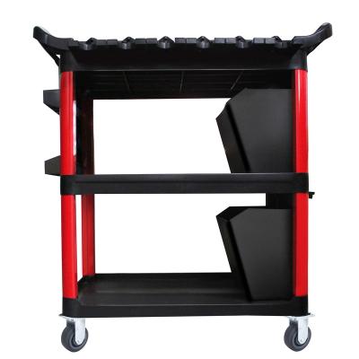 China 3 Tier Metal Mesh Basket Utility Cart Mobile Rolling Storage Cart Utility Cart 200kgs for sale