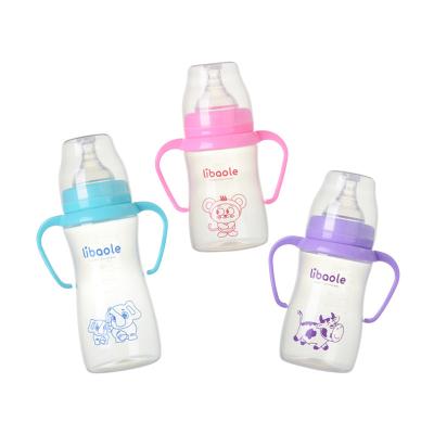 China Hot Sale 200mL 240ml 300mL Food Grade BPA Free Silicone Breastmilk Bottle Wider Neck PP Baby Bottle for sale